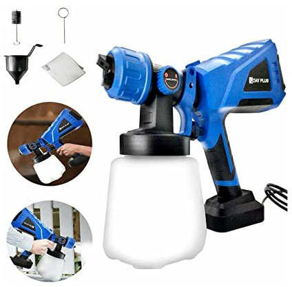 Farbsprühsystem Elektro Lackierpistole 550W Farbspritzpistole Farbspritzgerät für Lacke & Wandfarbe im Innen- & Außenbereichmit, 1000ML Behälter