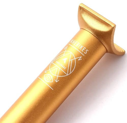 KHE PIVOTAL BMX Sattelstange 200mm 25,4mm 7005 Aluminium nur 138g Gold gelb eloxiert