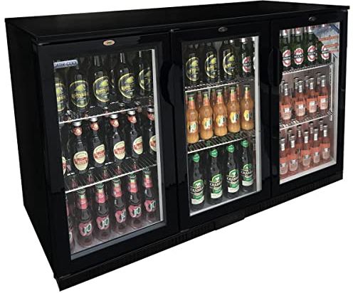 Cater-Cool CK8503LED Commercial Triple Hinged Door Bottle Cooler with LED Lighting - 850mm