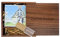 Clé USB en cristal doré 64 Go et boîte en bois (17 x 17 x 3,5 cm), clé USB en verre avec lumière LED, design personnalisé pour cadeaux de photographie de mariage