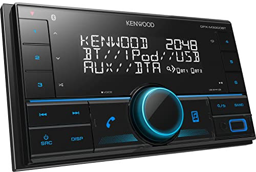 Kenwood Receptor Multimedia para Coche 2 DIN | Radio para Coche con conexión Bluetooth, USB y AUX, Manos Libres y Preparado para Amazon Alexa. Compatible con iPhone y Android DPX-M3300BT