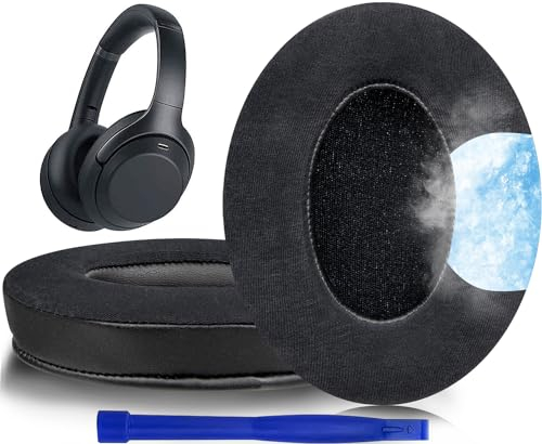 SOULWIT Kühlgel Ersatzpolster Ersatz Ohrpolster für Sony WH-1000XM3 (WH1000XM3) Over-Ear-Kopfhörer, Ohrpolsterkissen mit hochdichtem Geräuschisolierungsschaum, zusätzliche Dicke
