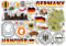 A5 Stickerbogen Hannover Sehenswürdigkeiten Vinyl Sticker - Deutschland Deutsche Briefmarken Skyline Flagge Karte Reise Urlaub Stadt Scrapbook Ästhetisch #80467