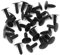 Lot de 30 rivets en plastique pour pare-chocs de voiture avec trou de 5 mm Noir