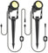 GreenClick 2 Pack Garden Spotlights with 3m Wiring Cable, No Plug, Extension Lamps Warm White Garden Spike Lights