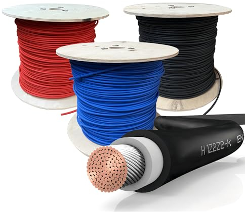 SOLARTRONICS Solar Cable by the Metre 4 mm² - 50 m - Solar Cable Red - Earth Posable - Solar Cable - Photovoltaic Extension Cable - Made in Germany