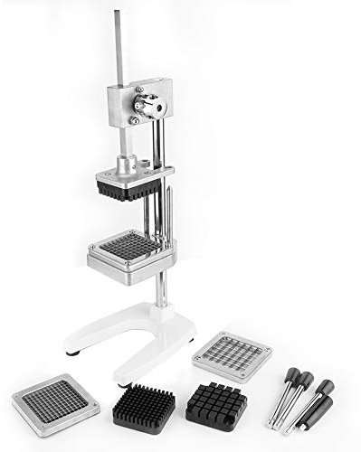 Frencher, Fun and Labor-Saving Potato Chipper with Stable Base, 3 Sizes of Blades, Made Materials, Suitable for Potato, Radish, Cucumber Other