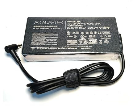 6.0X 3.7mm Adaptador para Ordenador portátil ADP-200JB D para ASUS ROG Zephyrus GA503QS GA503QR/Strix G15 G513QC G513Q (20V 10A 200W)