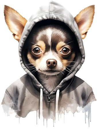 GRAZDesign Wandtattoo Hund Chihuahua Cooles Motiv für Wohnzimmer, Schlafzimmer, Jugendzimmer, Wandsticker als Wanddeko, Wandaufkleber - 40x30cm