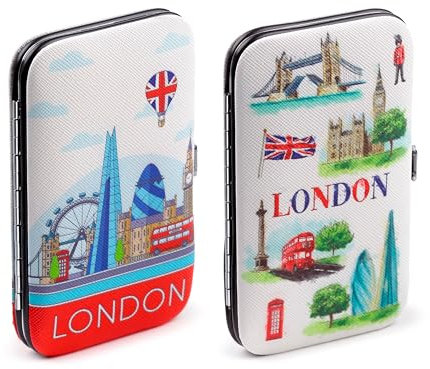 Puckator London Icons/London Tour 5 Piece Manicure Set - Nail Care Kit Gift Gifts Set for Women Men - Personal Safe Care - Travel Holiday Essentials Accessories Kits - Health Beauty Items Products