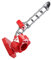BESPORTBLE 1pc Baseball Toy Automatic Ball Launcher for Boys and Girls Bat Red No Battery Needed Outdoor Indoor Practice Trainer
