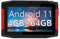 haipky 7 Inch Quad Core Android 11.0 Tablet PC, 4GB RAM+64GB ROM, Dual Cameras, 1024x600 HD Screen, WiFi, Bluetooth, Gift for Kids & Adults (Black)