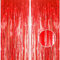 YAAVAAW 2pcs 3.2 x 8.3ft Glitter Red Foil Fringe Curtain Backdrop Tinsel Curtain Party Streamers Curtain Backdrop Decorations for Birthday School Graduation Hen Girls Christmas Party Decorations