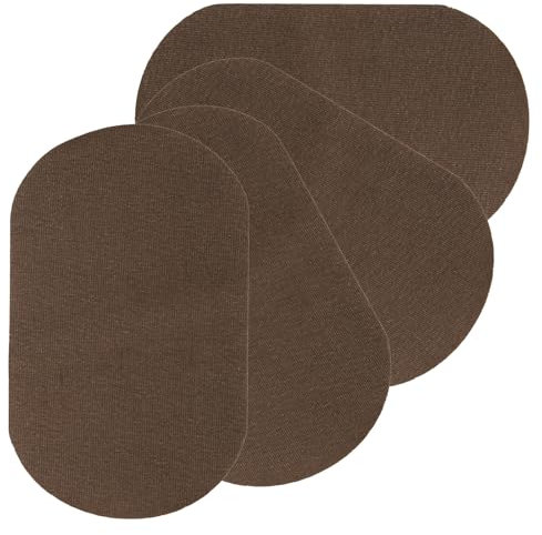 PATIKIL Iron-on Patches, 4Pcs 7x4 Inch Elbow Knee Velvet Patches Repair Patches Kit for Clothing Pants Shirts Jackets Mending and Decorating, Dark Brown