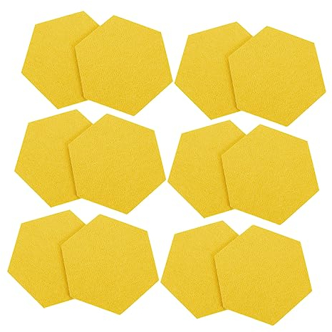 EXCEART 24stücke Teiliges Selbstklebendes Sechseckiges Filz-pinnwand Wanddekoration Akustische Wandtafel Aus Hochwertigem Material Für Fotos Notizen Und Kreative Gestaltung Jedem