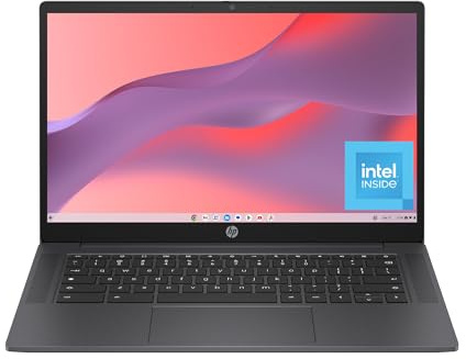 HP Chromebook Computer portatile da 14 pollici, display HD, Intel N100, 4 GB di RAM, 64 GB eMMC, grafica Intel UHD, Chrome OS 14a-nf0000nr (2024)