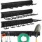 Mayouko 48 Inches Garage Tool Storage Rack, Garage Garden Storage Organizer Wall Mount, 16 x 3 Racks, Yard Shovel Rack Holder for Hanging Landscaping Equipment, Ladders, Adjustable Hook