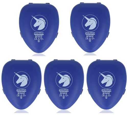 Horn Medical Notfall-Beatmungsmaske mit Ersatzfilter & blauer Box, Horn-Pocketmaske, latexfrei, wiederverwendbar (5)