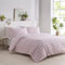 Portfolio Home Parure de lit Simple avec Housse de Couette et taie d'oreiller Motif Carreaux Vichy Rose