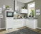 möbelando Winkelküche >Jazz< in Schwarz Matt MDF tiefzieh - 260x200x60 (BxHxT)