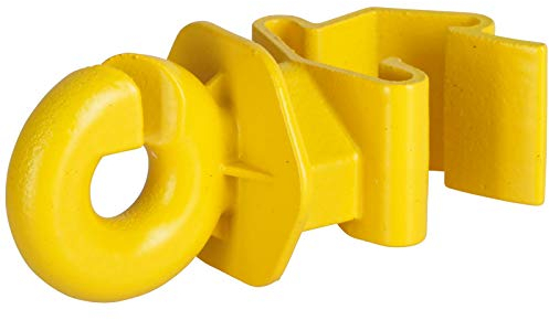 Agrarzone 25x Ringisolator für T-Pfosten gelb - Robuste Isolatoren Weidezaun - Ideal für Weidezaunpfähle - T-Post Pfahl Isolator für Litze, Seil, Draht
