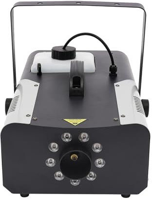 CLEADONG Nebelmaschine 1500W, 9 RGB 3 in 1 LED Licht Rauchmaschine mit Kabelloser Fernbedienung Tragbar für Hochzeit Party Halloween Weihnachten Disco Show Club