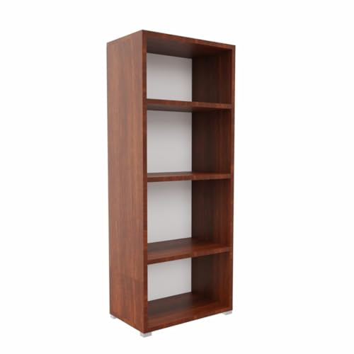 AKKE Regal Bücherregal Standregal Bücherschrank 120x50x25 cm Büroregal Mit 4 Ebenen Laminierte Möbelplatte