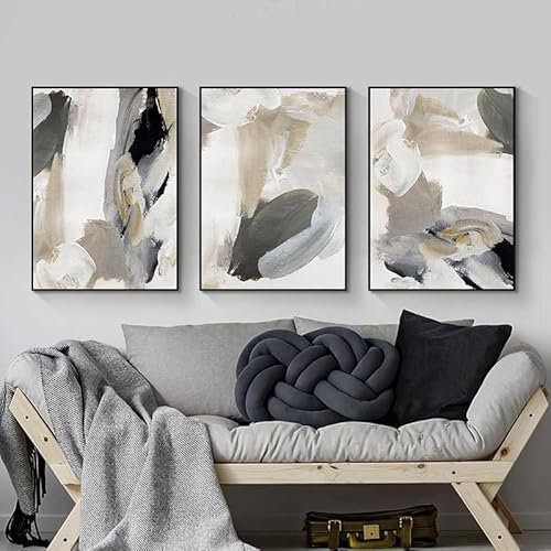 QPLGTU Geometrisches Poster-Set, Abstrakte Bilder Von Blumen Und Pflanzen, Gedrucktes Poster Für Wohnzimmer Hintergrund Wanddekoration, Rahmenlos (Stil 11, 30x40cm*3)