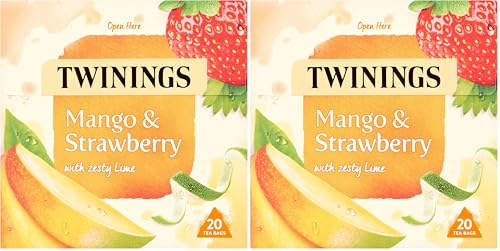 Twinings Mango, Strawberry and Lime Fruit Tea, 20 Tea Bags (Pack of 2)