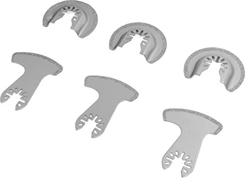 6PCS Segment Oscillating Blades Woodworking Carbide Multifunctional Saw Blade Set Multitool Saw Blades for Stone Tile Concrete Grinding Compatible with