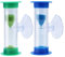 AIMEKE 2 Stück Sanduhr 3 Minuten, Sanduhr Zähneputzen Kinder mit Saugnapf, Sand Timer Sanduhren Set für Kinder Zahnputzuhr Küchen Klassenzimmern Zuhause Zeitmanagement (Grün+Blau)