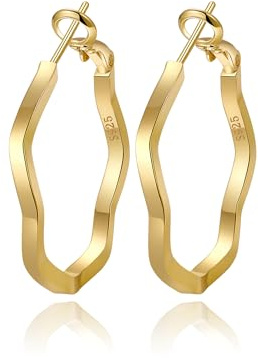 RANKEEF 3 MM Creolen Gold, Hypoallergen, DüNne 14 Karat Vergoldet GroßE Goldene Creolen FüR Damen