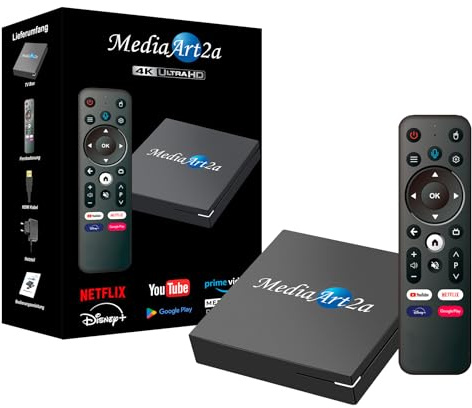 Mediaart-2a Pro 4K 4GB 32GB Quad Core CPU Android Smart TV Box Internet Media Player WLAN LAN