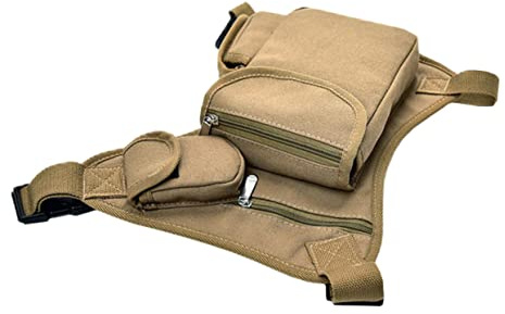 Milisten Taktische Beintasche Aus Canvas Für Radfahren wasserdichte Outdoor-hüfttasche Werkzeugtasche Mit Verstellbarem Beinriemen Passend Für Handy Schlüssel Und Kleine Gadgets