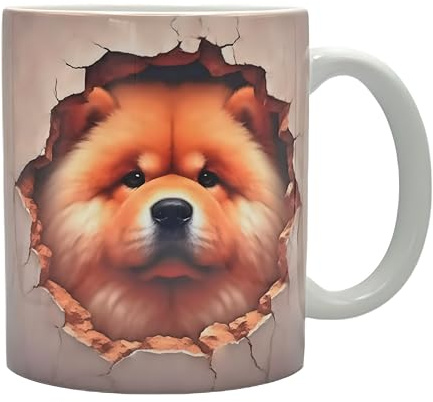 Shopi Zone Chow Chow Dog Ceramic Mug - 3D Style, Tenderness and Character