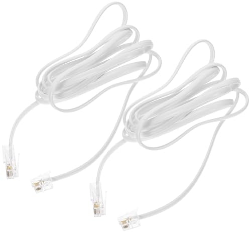 LALADEFIEE 2 Stück Rj11 zu rj45 Adapter Telefonstecker Adapter aus Pvc und Kupfer mit Stabilem Kontakt Weiß für Büro und Gewerbliche Nutzung Einfache Verlängerung