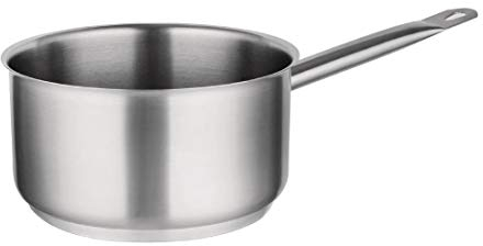Vogue Stainless Steel Saucepan 16 cm / 1.5 Litre, Silver, Induction Compatible Pan, Compatible with Lid: M948 (Sold Separately), Suitable for All Cooking Surfaces, Dishwasher Safe, M943