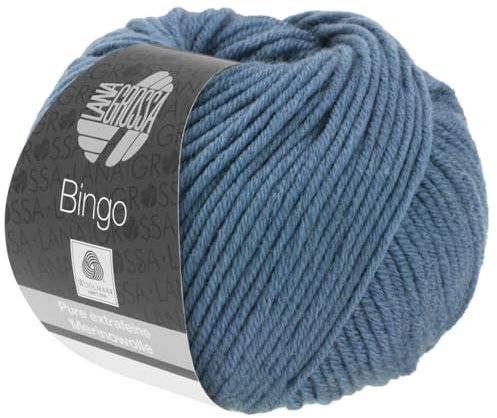 LANA GROSSA Bingo | Extrafeine Merinowolle waschmaschinenfest und filzfrei | Handstrickgarn aus 100% Schurwolle (Merino extrafein) | 50g Wolle zum Stricken & Häkeln | 80m Garn FB 134