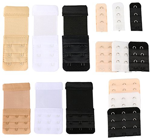 Closecret Women's Bra Back Strap Extenders with 1 to 3 Hook Optional (Combination 2)