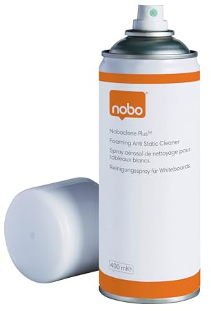 Nobo Noboclene Plus Foaming Whiteboard Cleaner, 400ml Bottle, Everyday Use, For Dry Wipe/Erase Surfaces, 34531163