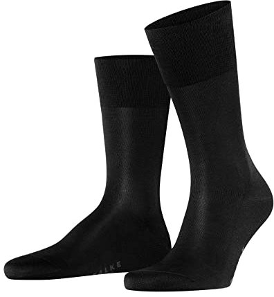 FALKE Herren Socken Tiago M SO Baumwolle einfarbig 1 Paar, Schwarz (Black 3000), 43-44