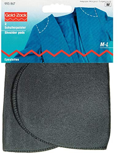Prym schwarz 993867 Schulterpolster Halbmond PA M-L, Polyester, 2 x 1 x 1 cm