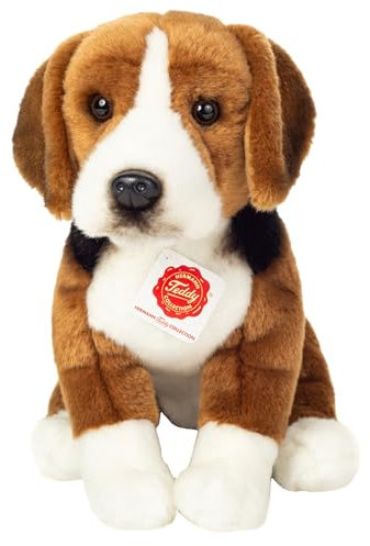 Teddy Hermann 92789 Jagdhund 29 cm, Kuscheltier, Plüschtier mit recycelter Füllung