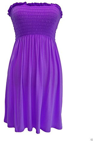 Robe bustier courte, motif floral - Violet - 36