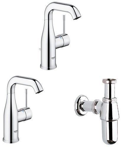 Grohe Essence Einhand-Waschtischbatterie (Zugstange, M-Size, inkl. Waschtischarmatur und Geruchverschluss)