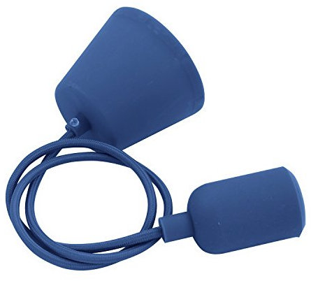 Velamp PS090-D Suspension-Douille E27, Silicone, Gris Foncé