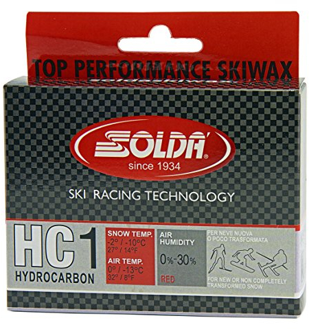 soldà – Skiwachs HC1 HYDROCARBON Red Blister gr 60