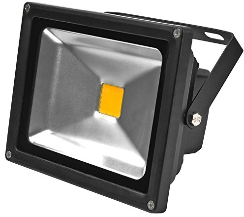 ALPHA DIMA 20W LED Fluter Floodlight Strahler Licht Scheinwerfer Außenstrahler Wandstrahler Schwarz Aluminium IP65 Wasserdicht AC 85-265V Warmweiß