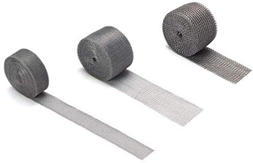 Knitted Wire Mesh Tape 25mm & 50mm Wide Electric Conductive Shielding for Cables (25mm, 5 Meters)