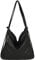 ITALYSHOP24.COM OBC Damen Tasche Rucksack 2 in 1 Umhängetasche Schultertasche Umhängetasche Daypack Leder Rucksacktasche Shopper Backpack Freizeitrucksack (Schwarz)